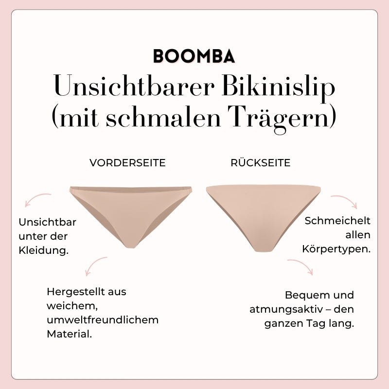 Unsichtbarer Bikinislip (mit schmalen Trägern)