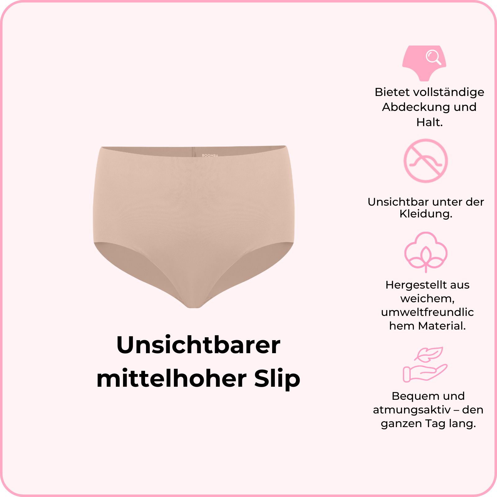 Unsichtbarer mittelhoher Slip