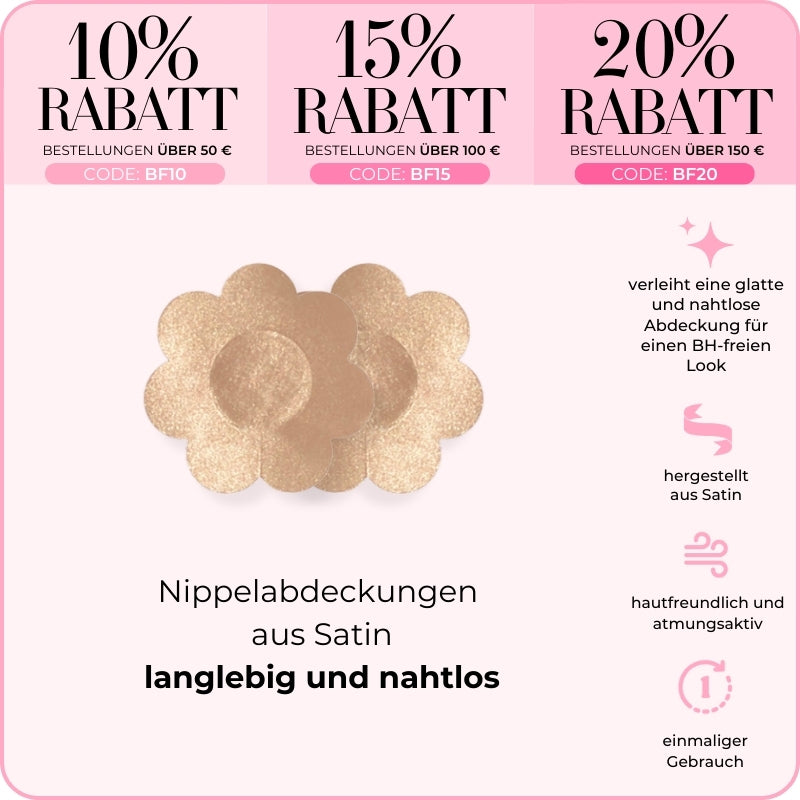 Nippelabdeckungen aus Satin