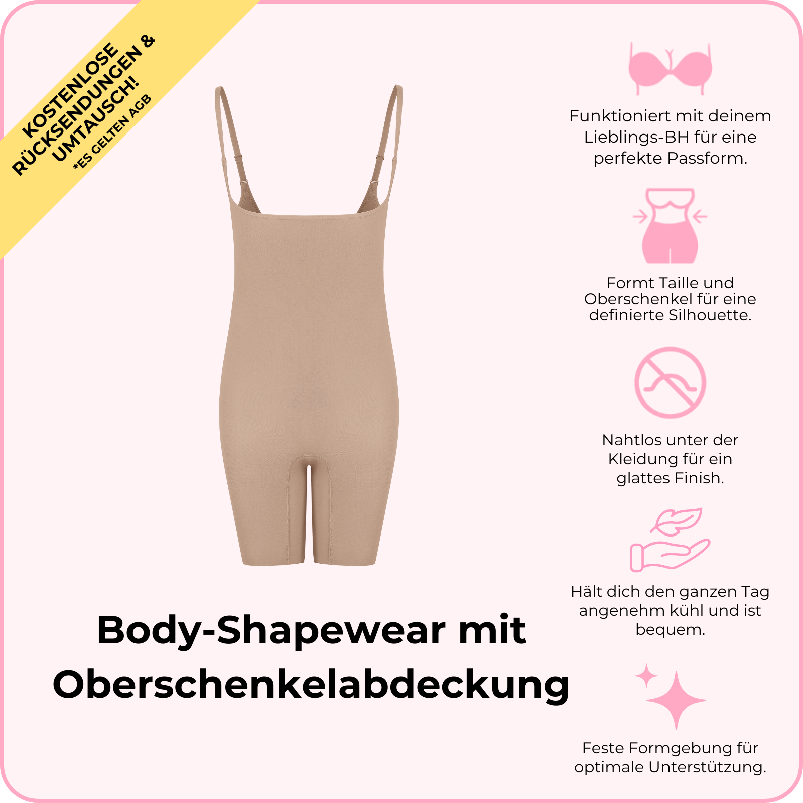 Body-Shapewear Mit Oberschenkelabdeckung