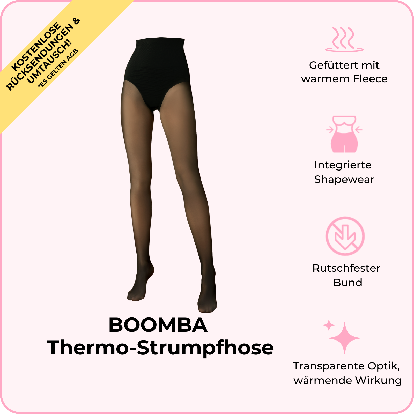 Figurformende Thermo-Strumpfhose